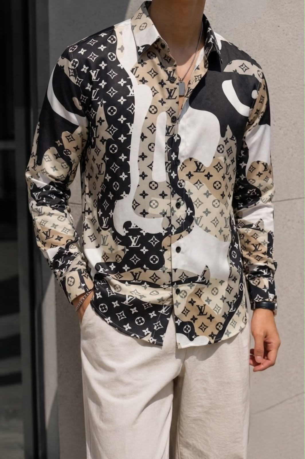 Monochrome Fusion Print Sweatshirt - Under Attack
