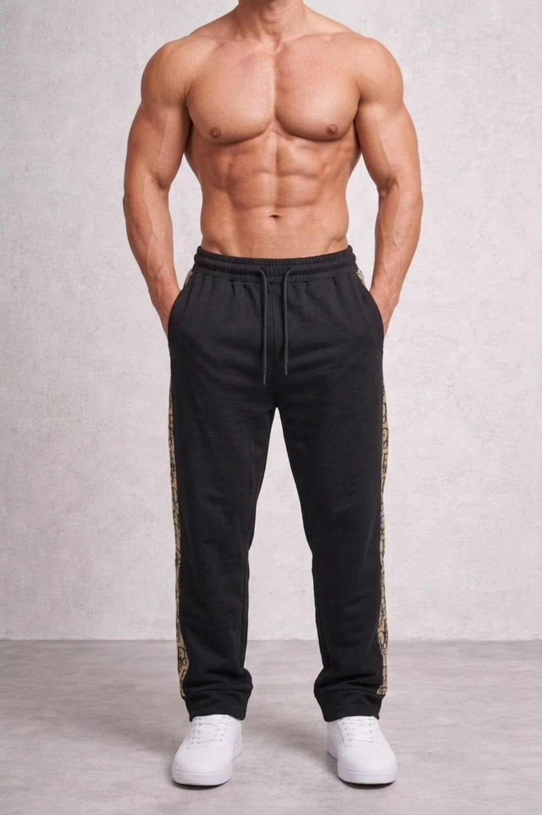 Monogram Side Taped Track Pants - Under Attack