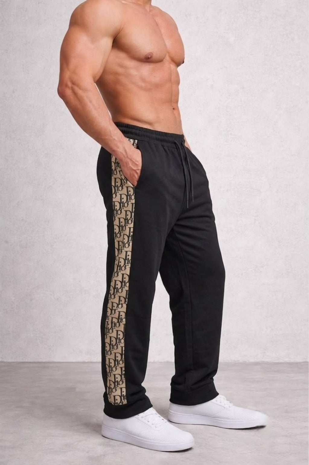 Monogram Side Taped Track Pants - Under Attack