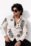 Moonlit Blossom Statement Shirt - White - Under Attack