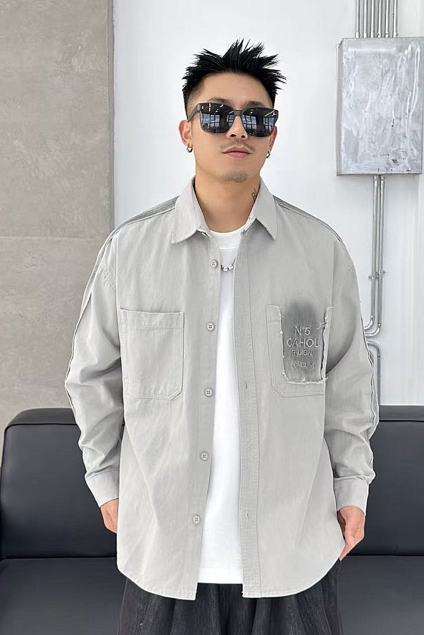 N 5 Fashion Shacket - Grey - Under Attack