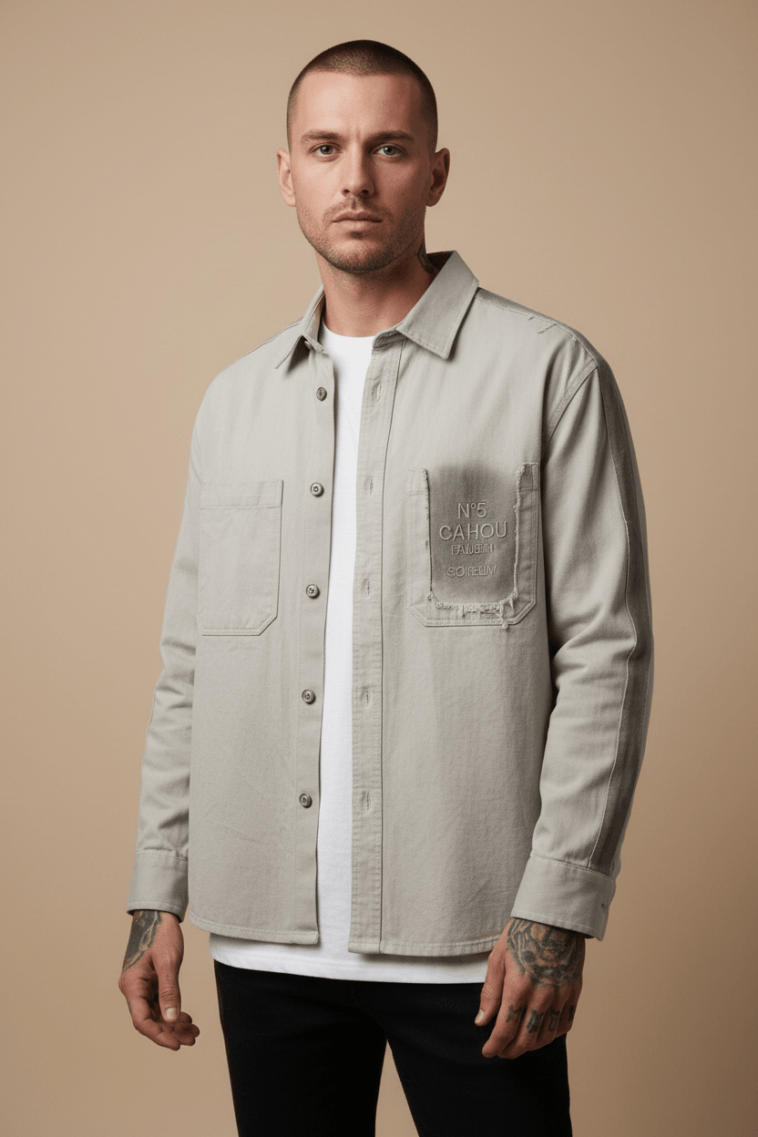 N 5 Fashion Shacket - Grey - Under Attack