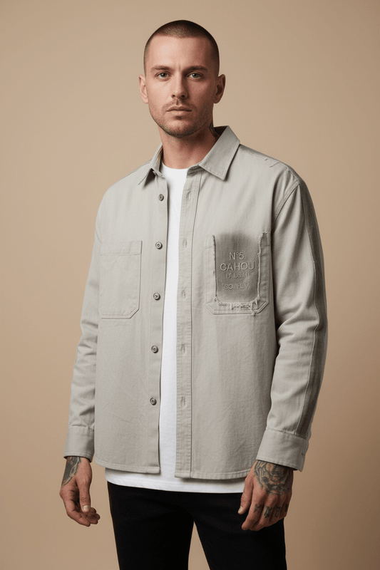 N 5 Fashion Shacket - Grey - Under Attack