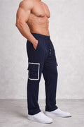 Navy Blue Cargo Joggers - Under Attack