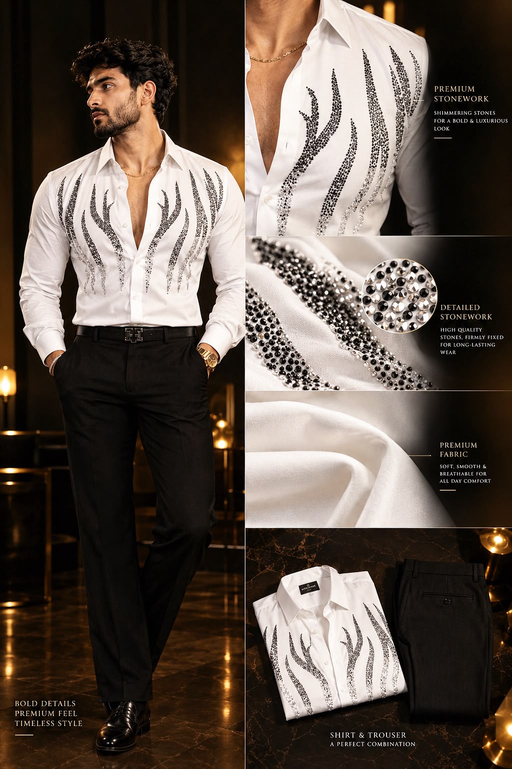 NightOut Luxe Stitchless Wrinkle Free Lycra Shirt - White - Under Attack