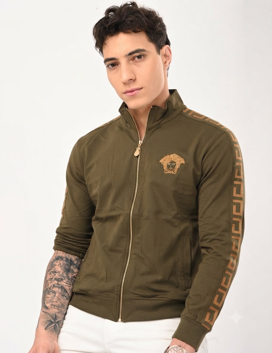 Olive Zip Jacket - Under Attack