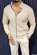 Oversized Solid Jacquard Tracksuit - White - Under Attack