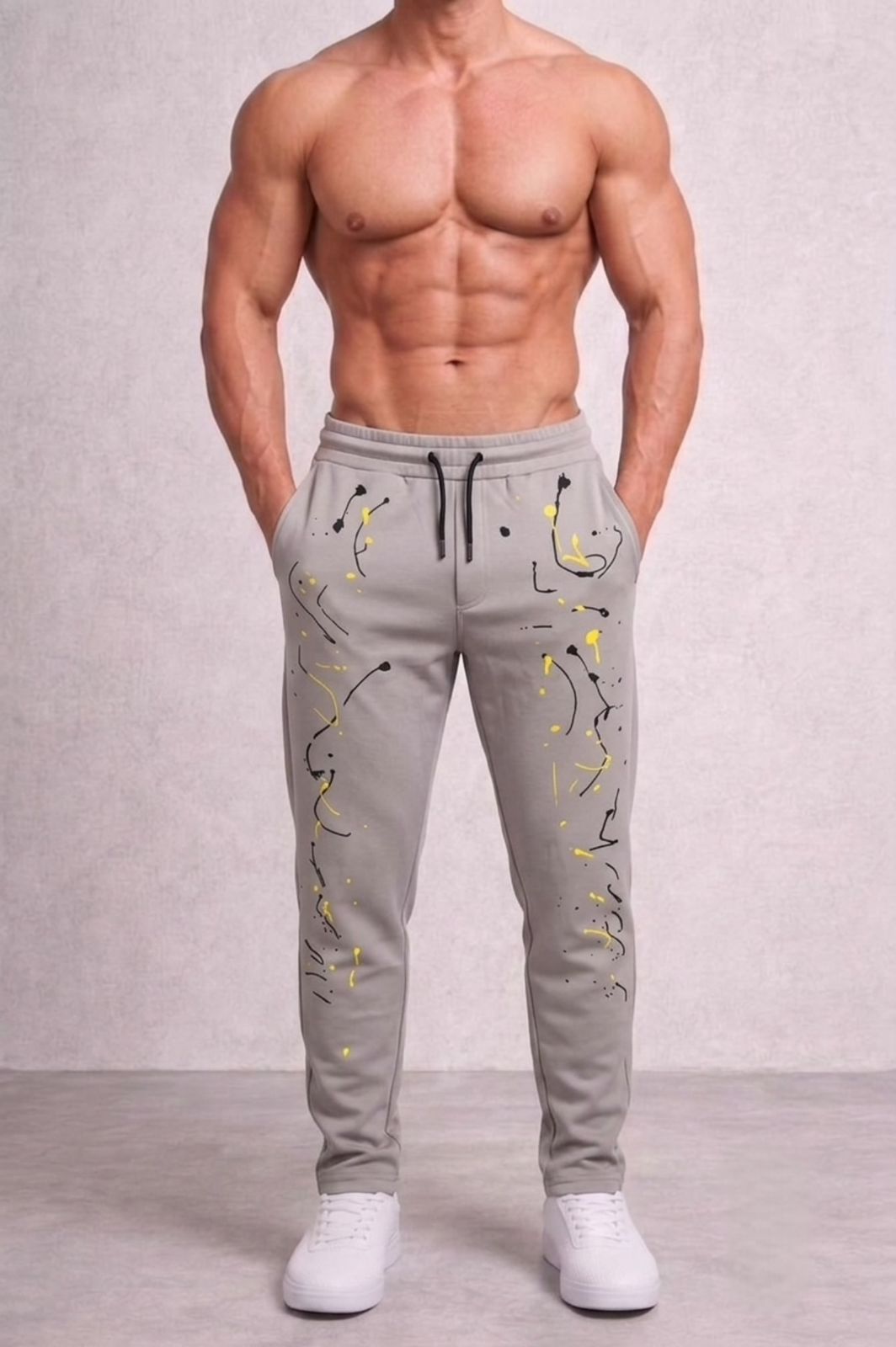 Paint Splash Streetwear Trouser - Grey - Under Attack