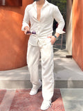 Paris Linen Stripe Coord set - WHITE - Under Attack