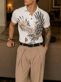 Phoenix Half Sleeves Polo Tshirt - White - Under Attack