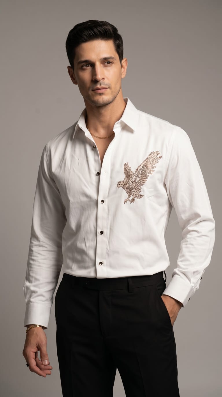 PIGEON JAPANESE SHIRT - WHITE - Under Attack