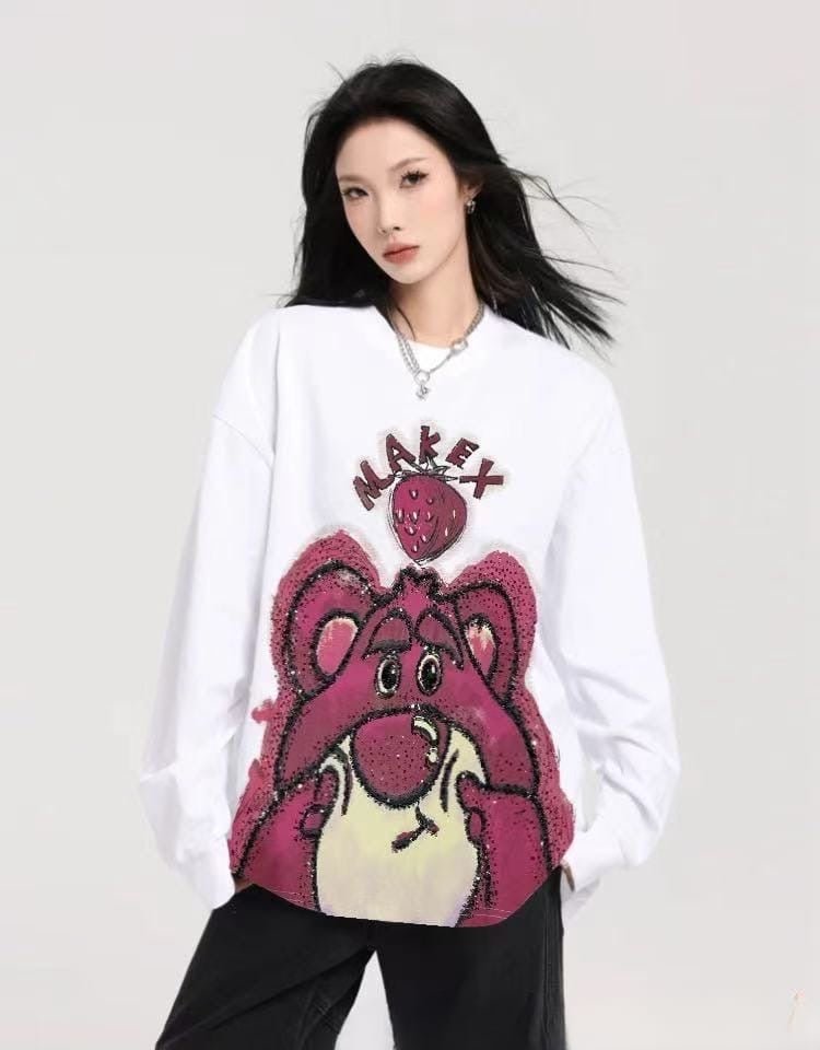 Pink Panther Sweatshirt - White - Under Attack