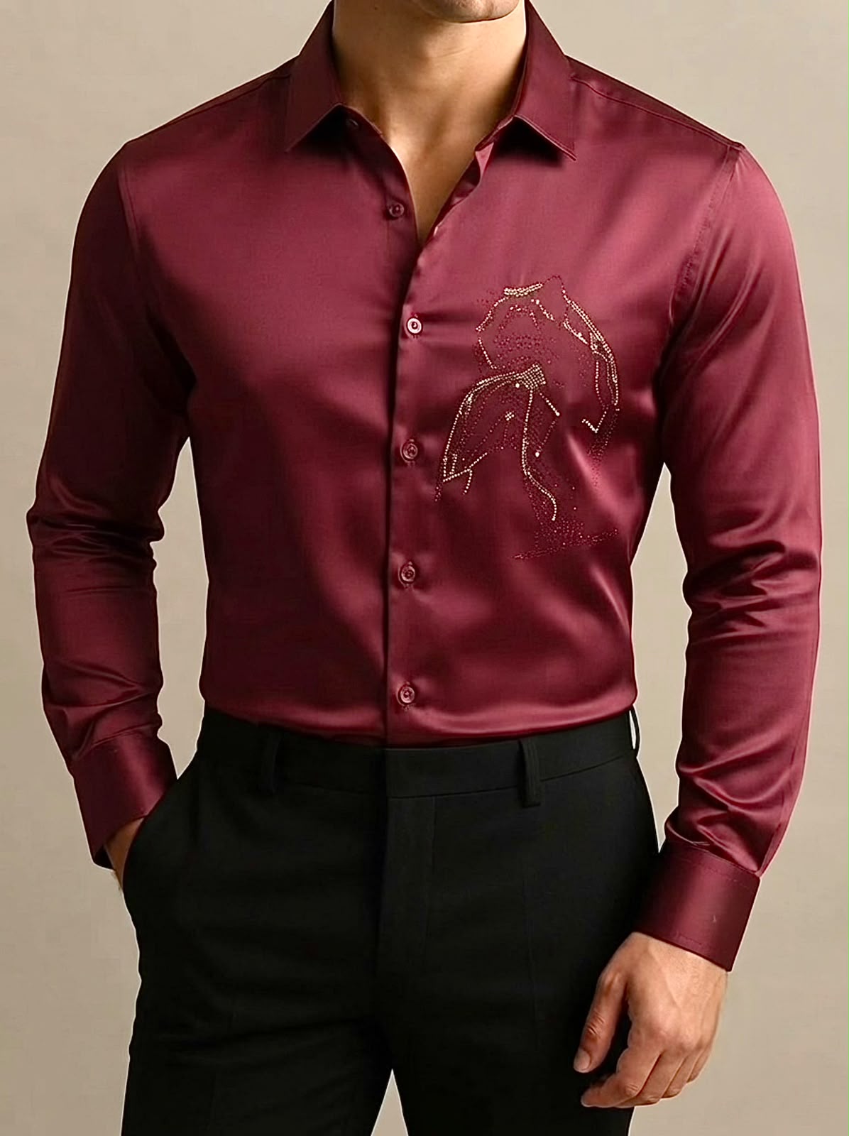 Predator Stitchless Jacquard Shirt - Wine - Under Attack