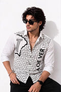 Prestige Mosaic Printed Shirt - White - Under Attack