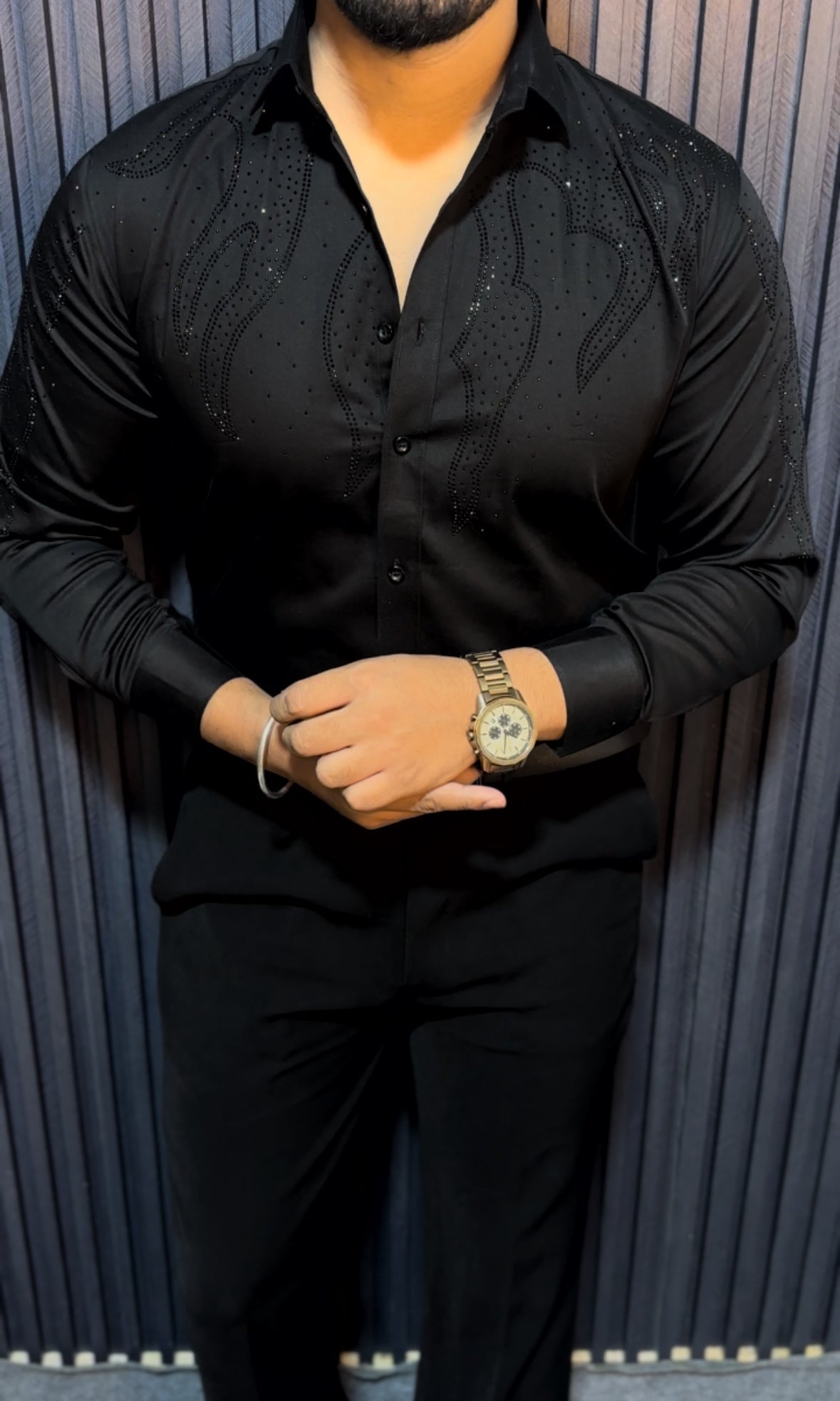 Radiant Wrinkle Free Lycra Shirt - Black - Under Attack