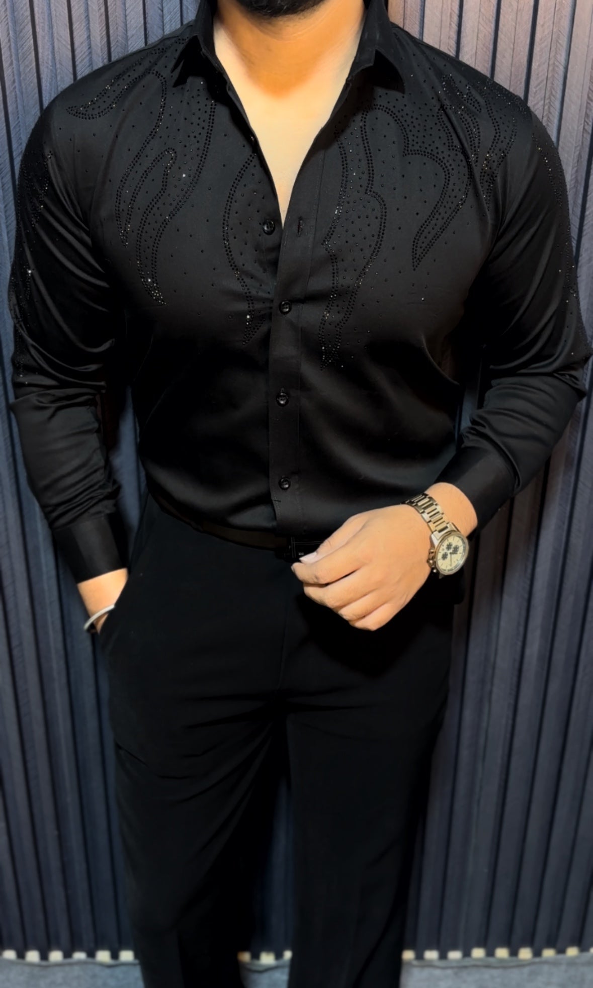 Radiant Wrinkle Free Lycra Shirt - Black - Under Attack