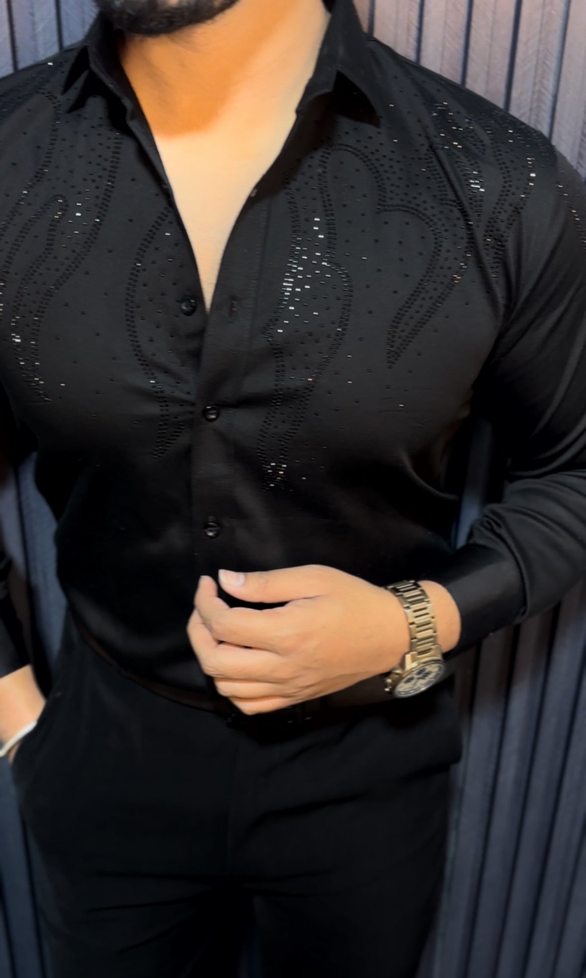 Radiant Wrinkle Free Lycra Shirt - Black - Under Attack