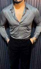 Radiant Wrinkle Free Lycra Shirt - Charcoal - Under Attack