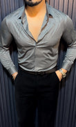 Radiant Wrinkle Free Lycra Shirt - Charcoal - Under Attack