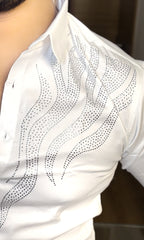Radiant Wrinkle Free Lycra Shirt - White - Under Attack
