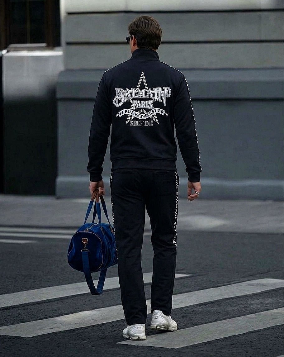 REBEL STRIP PREMIUM SIDE STRIP TRACKSUIT - DARK GREY - Under Attack