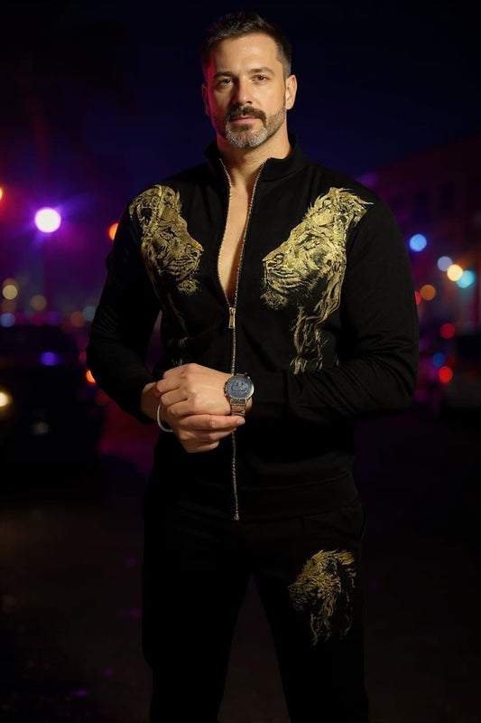 Roar Edition Jacquard Tracksuit - Black - Under Attack