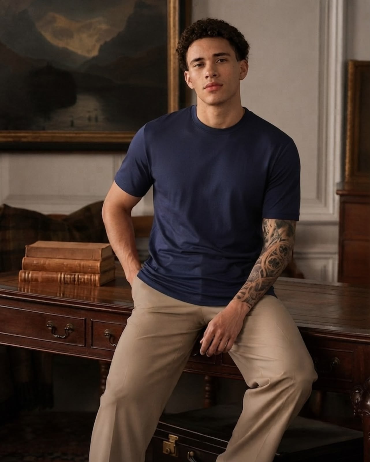 Royal MIdnight Navy Tshirt - Under Attack
