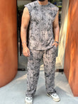 Santorini Tank Textured Coord Set – CHARCOAL - Under Attack