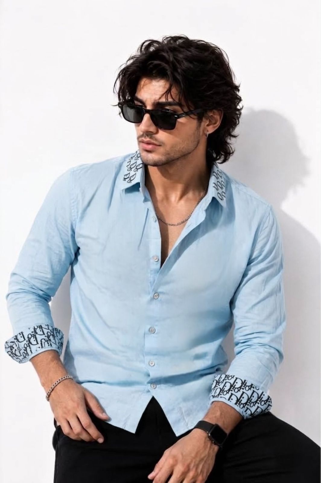 Sapphire Sequence Jacquard Shirt - Blue - Under Attack