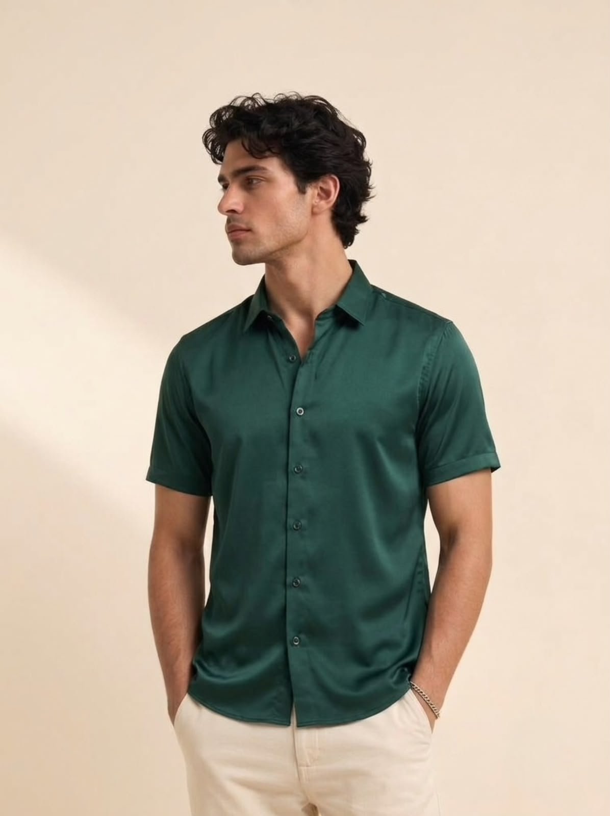 Saturn Solid Plain Signature Shirt - Bottle Green - Under Attack