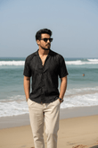 Saudi Embroidered ZigZag Shirt – BLACK - Under Attack