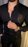 Seahorse Luxe Stitchless Jacquard Shirt - BLACK - Under Attack