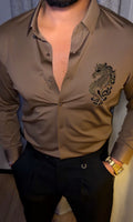 Seahorse Luxe Stitchless Jacquard Shirt - CAMEL - Under Attack