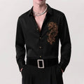 Shadow Dragon Stitchless Jacquard Shirt - Black - Under Attack