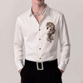 Shadow Dragon Stitchless Jacquard Shirt - White - Under Attack