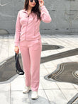 She Said Comfortable Premium Tracksuit In Pink - Under Attack