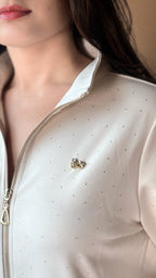 She Said Studded Tracksuit In Beige - Under Attack