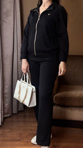 She Said Studded Tracksuit In Black - Under Attack
