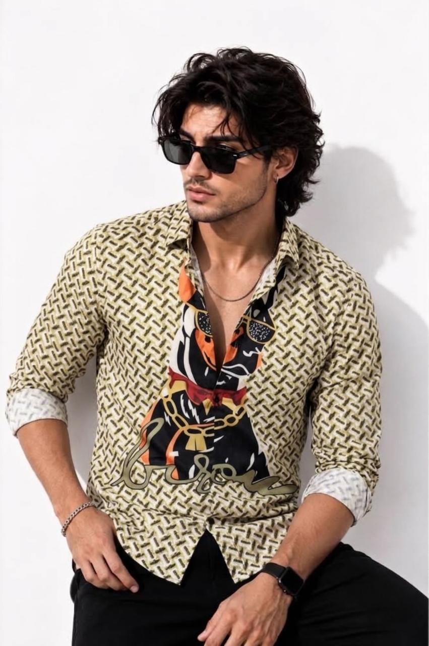 Signature Hound Print Fashion Shirt - Under Attack