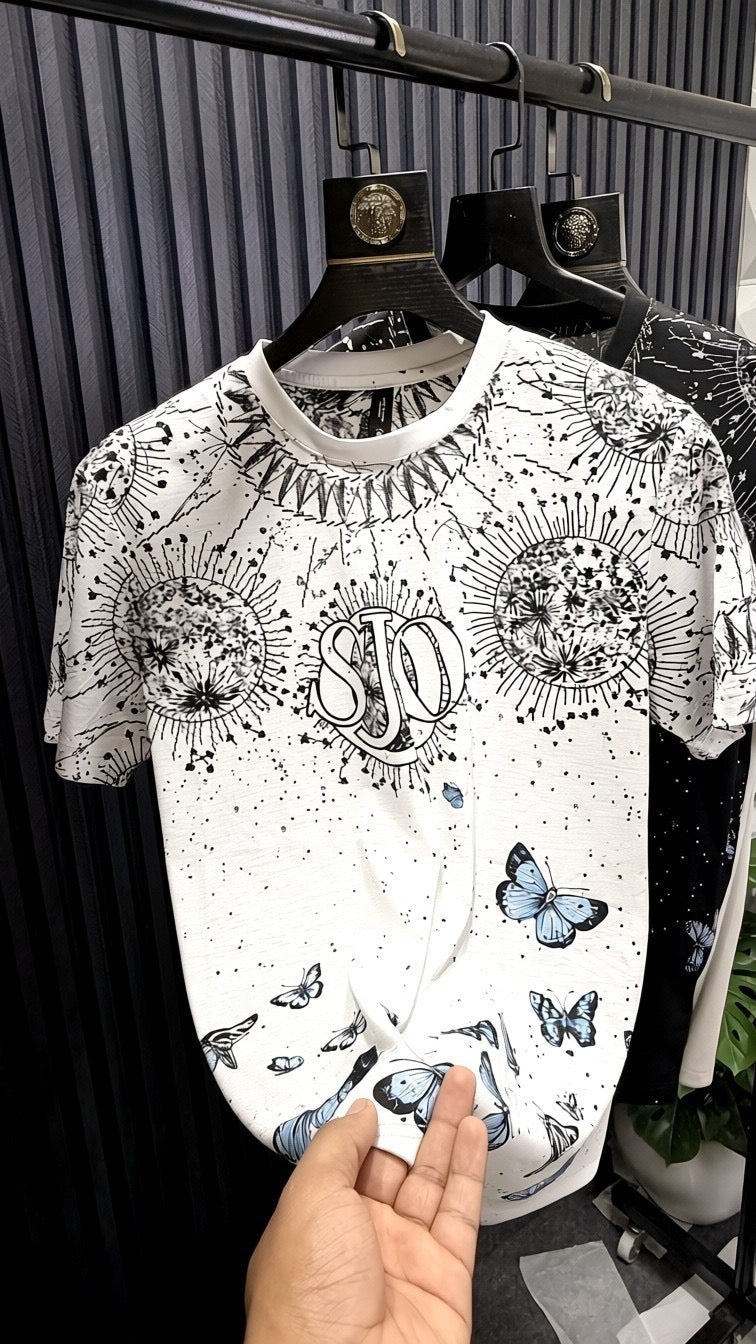 Sjo luxury diamond rhinestone tshirt - white - Under Attack