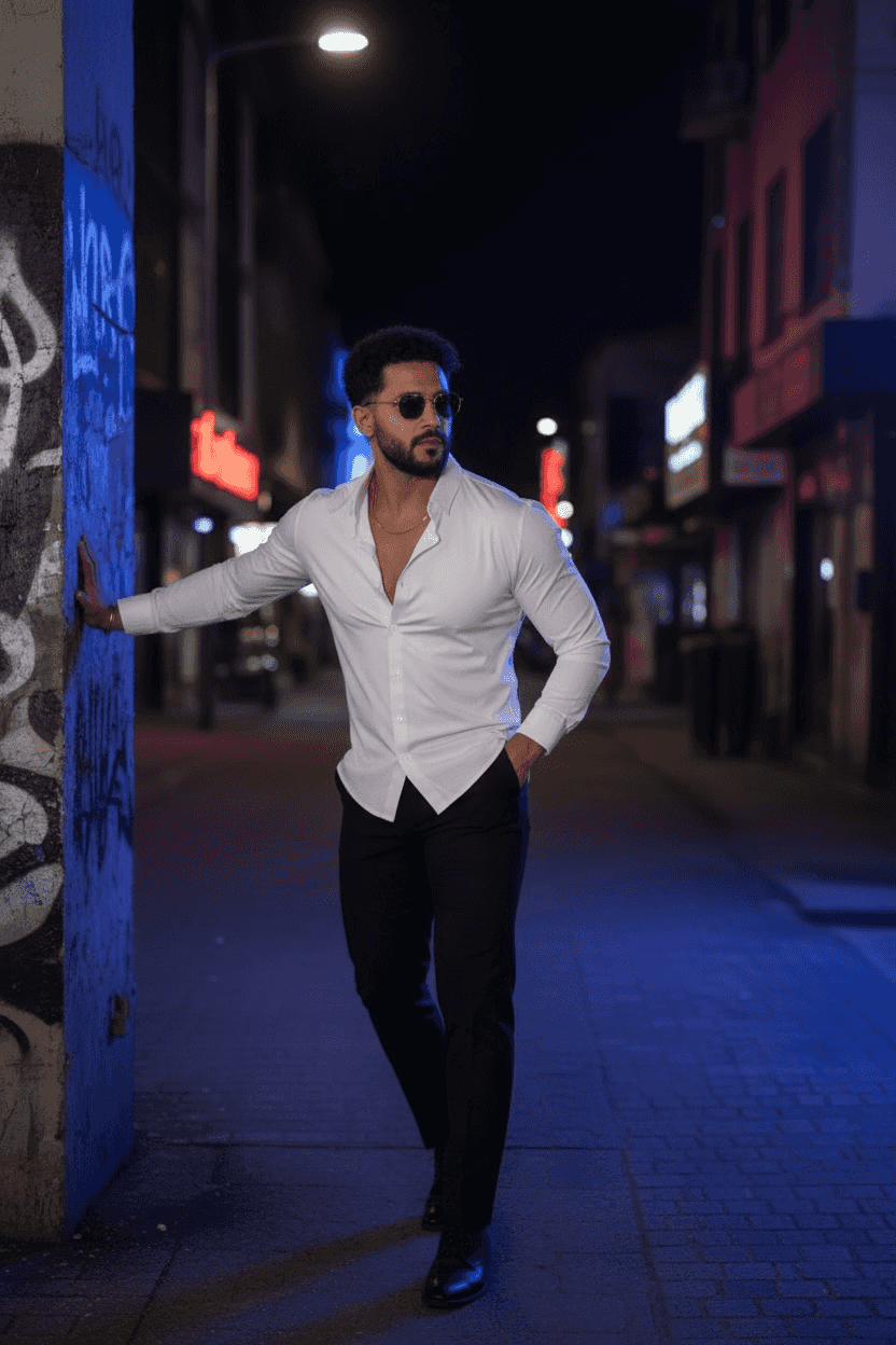 Solid Wrinkle Free Stretch Lycra Shirt - White - Under Attack