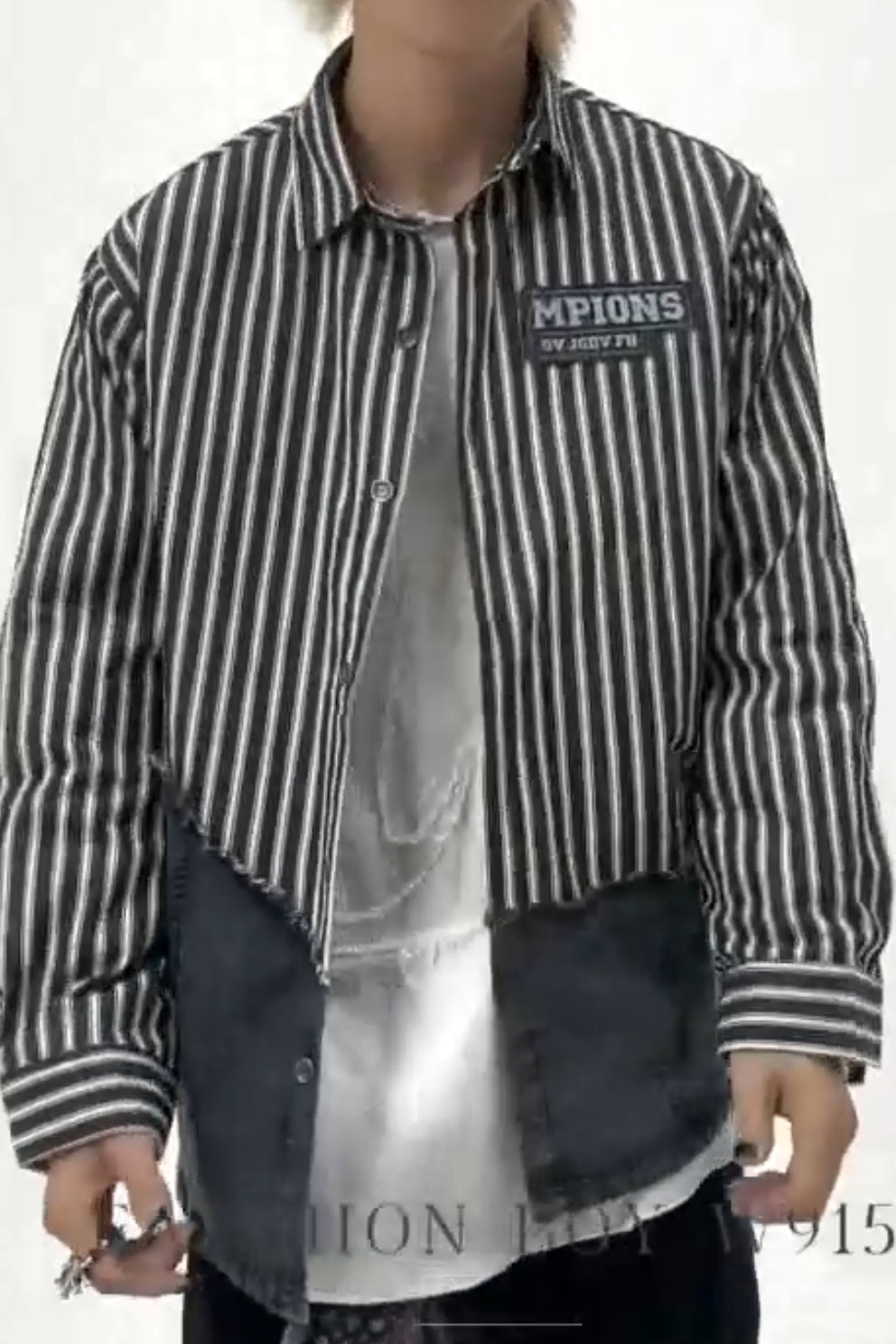 Strip Vibe Shacket - Black - Under Attack