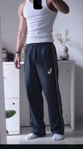 Striped Loose Fit Trackpants - Navy - Under Attack