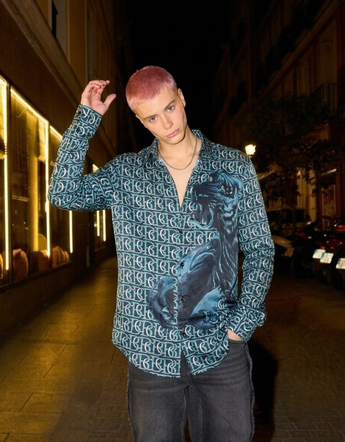 Tiger Whale Monarch Shirt - Blue - Under Attack