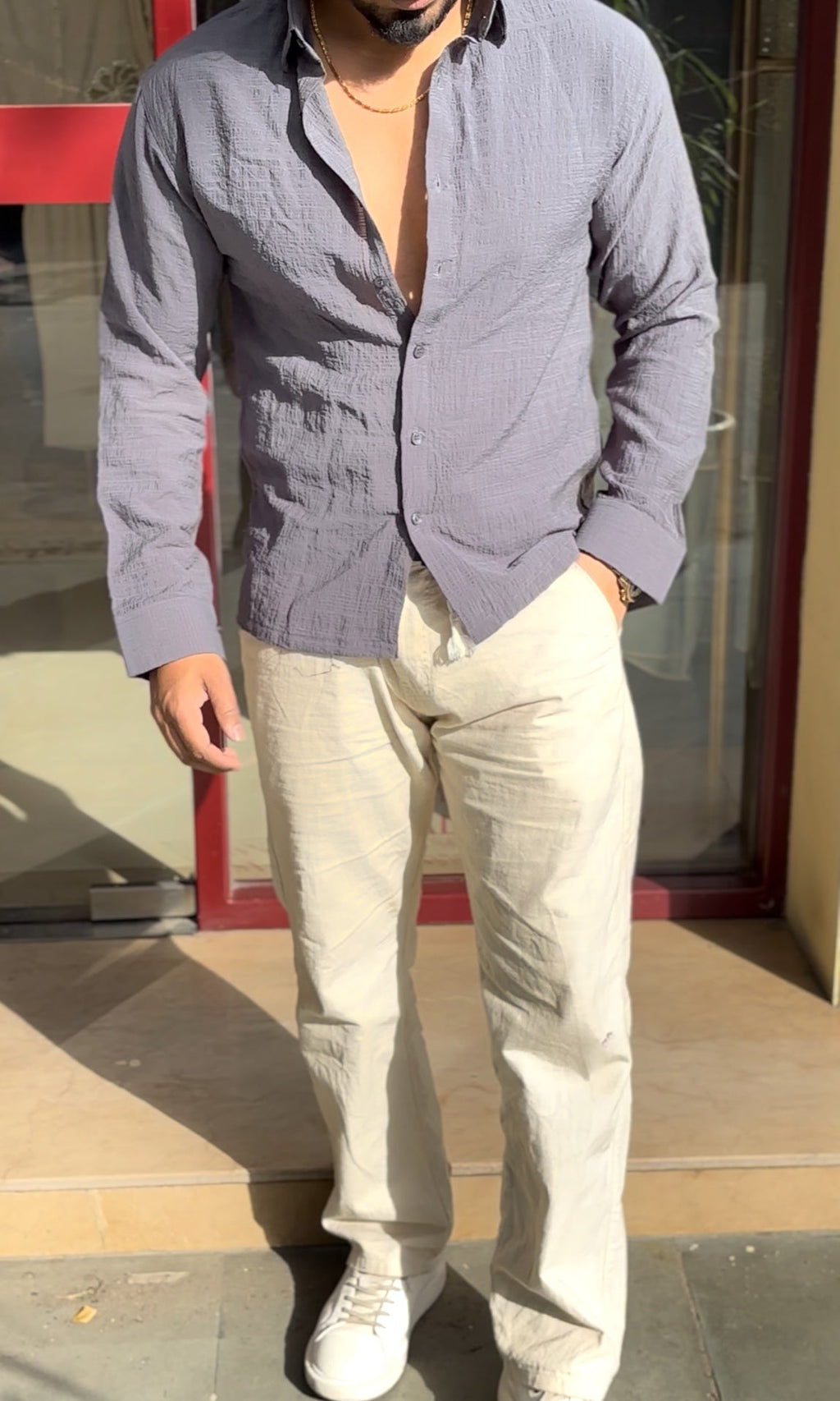 Tokyo Linen Premium Shirt - Light Grey - Under Attack