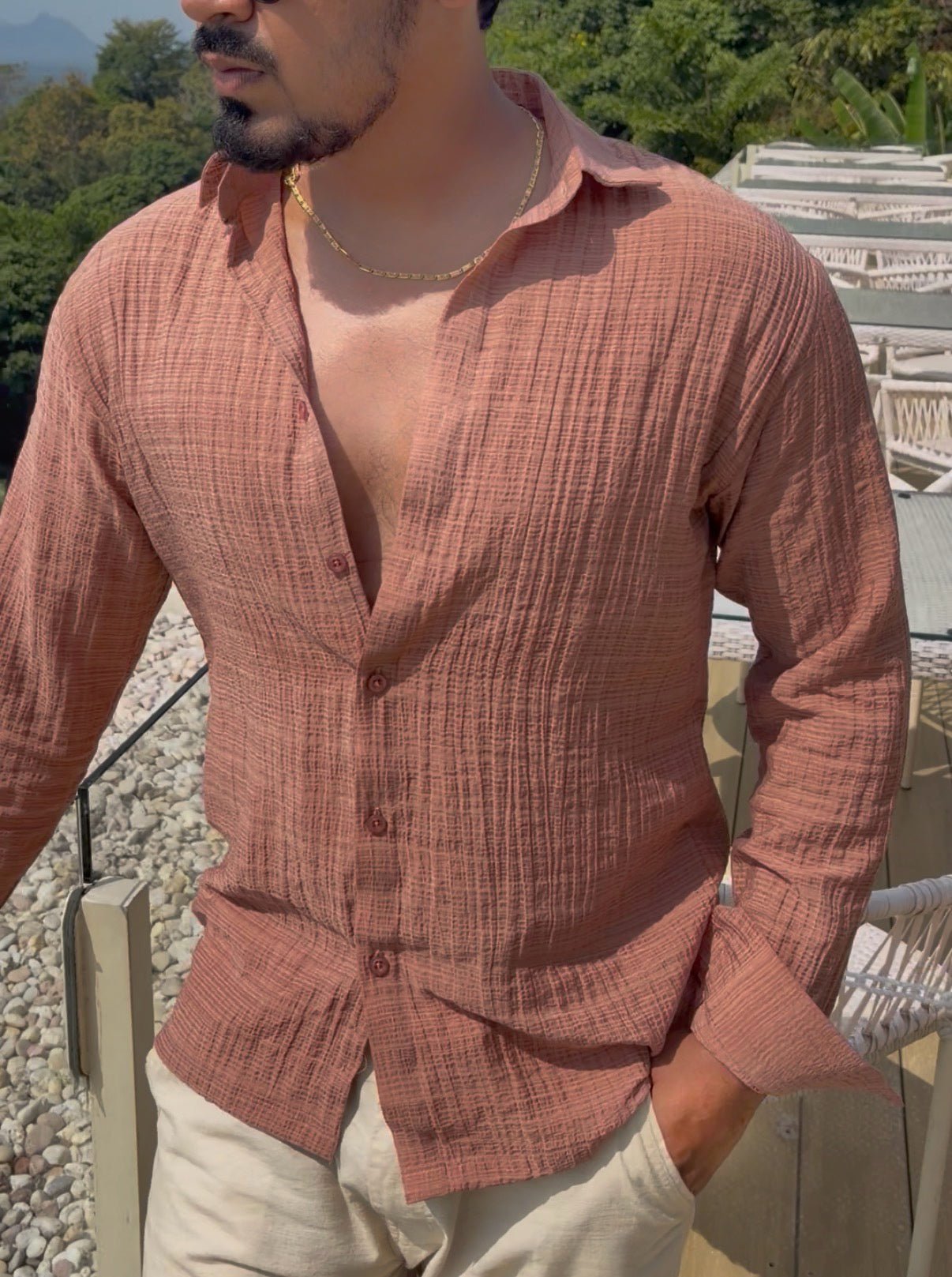 Tokyo Linen Premium Shirt - Pink - Under Attack