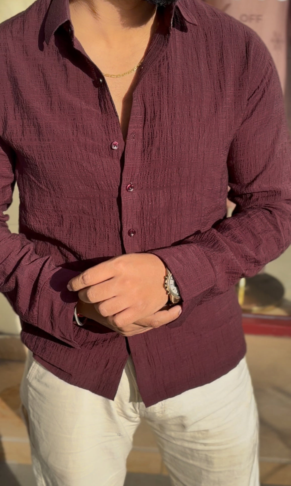 Tokyo Linen Premium Shirt - Wine - Under Attack