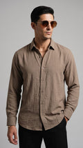 TURKEY LINEN SHIRT - BROWN - Under Attack
