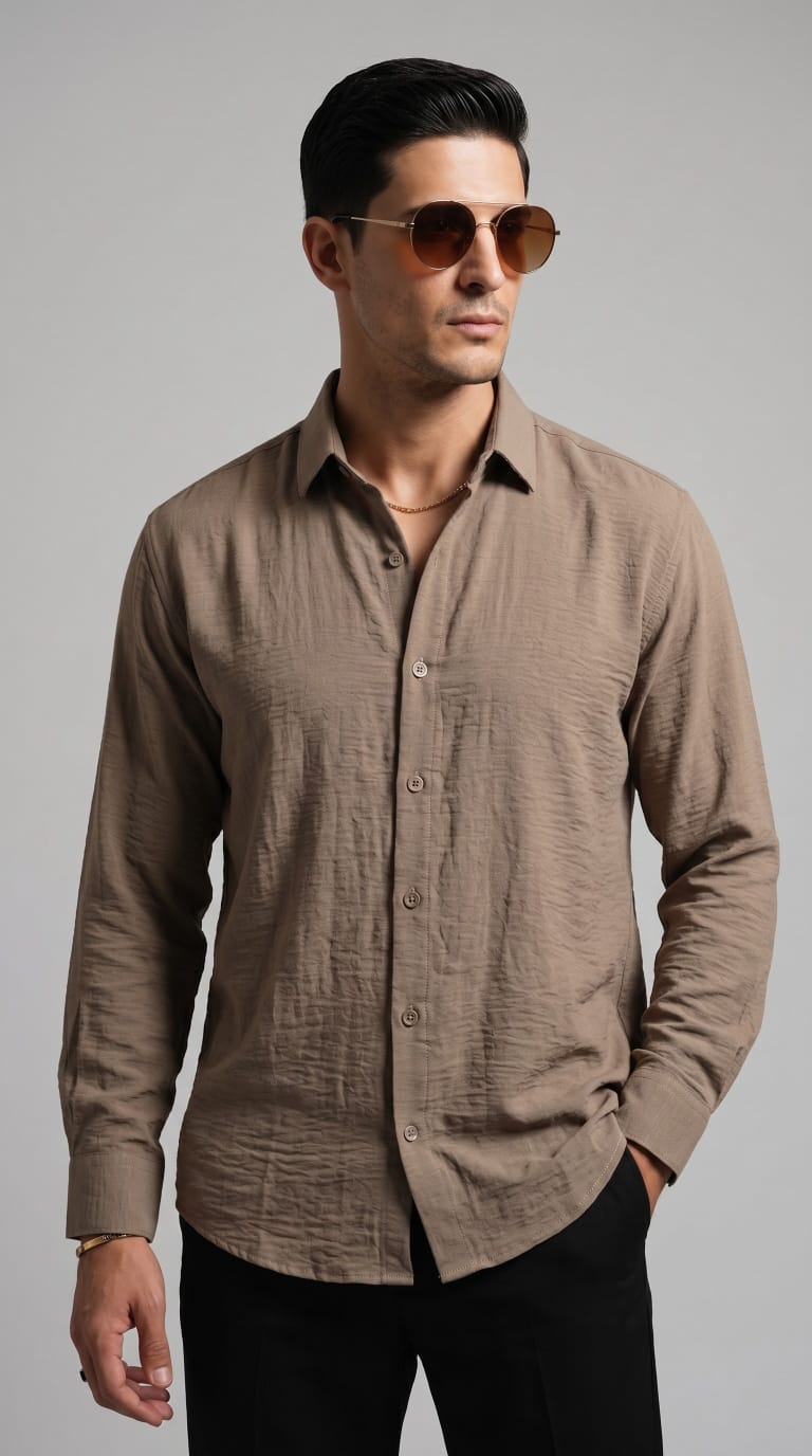TURKEY LINEN SHIRT - BROWN - Under Attack