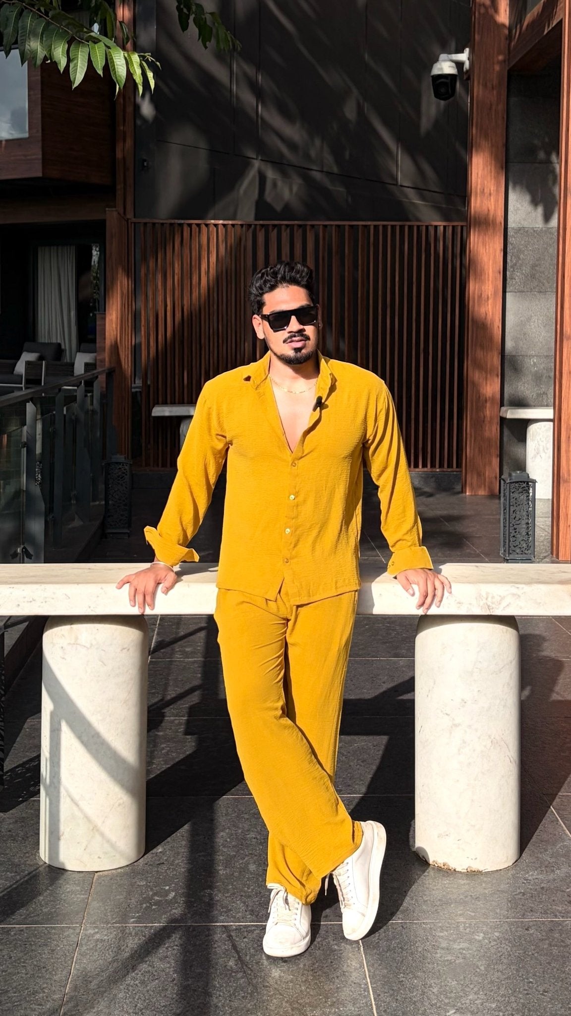 Turkey Linen Textured Coord set - MUSTARD - Under Attack